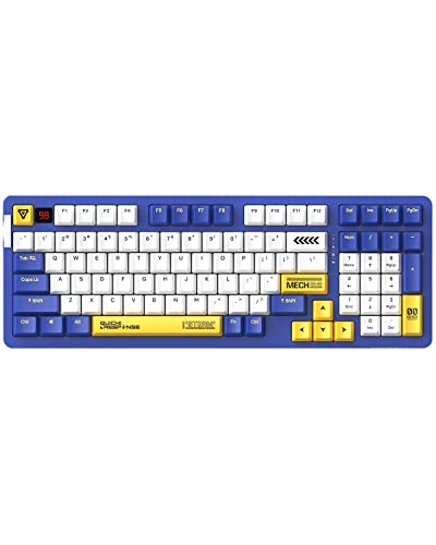 لوحة مفاتيح ميكانيكية DAREU A98 Pro ثلاثية الوضع Mecha Blue Hot Swappable Gasket للألعاب ، 98 مفتاحًا ، شاشة LED ، BT5.1 / 2.4G / USB-C ، بإضاءة خلفية RGB ، لوحة مفاتيح PBT مزدوجة اللقطات ، لأجهزة Mac & Win (V3 Sky يُحوّل) لوحة مفاتيح ميكانيكية DAREU A98 Pro ثلاثية الوضع Mecha Blue Hot Swappable Gasket للألعاب ، 98 مفتاحًا ، شاشة LED ، BT5.1 / 2.4G / USB-C ، بإضاءة خلفية RGB ، لوحة مفاتيح PBT مزدوجة اللقطات ، لأجهزة Mac & Win (V3 Sky يُحوّل)