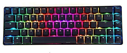 KKV 68 Keys RGB لوحة مفاتيح الألعاب الميكانيكية ، 65٪ تخطيط مدمج PBT Keycaps تصميم صغير 18 RGB Mode لوحة مفاتيح ميكانيكية سلكية من النوع C للألعاب والعمل (Kailh Box Blue Switch ، أسود) KKV 68 Keys RGB لوحة مفاتيح الألعاب الميكانيكية ، 65٪ تخطيط مدمج PBT Keycaps تصميم صغير 18 RGB Mode لوحة مفاتيح ميكانيكية سلكية من النوع C للألعاب والعمل (Kailh Box Blue Switch ، أسود)