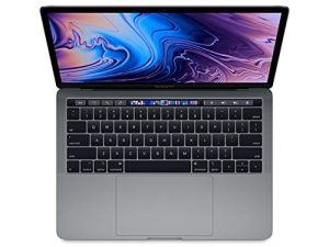 Apple MacBook Pro مقاس 13.3 بوصة مع شريط اللمس (منتصف 2018) ، شاشة عرض ريتينا 227 بكسل لكل بوصة ، معالج Intel Core i5-8259U رباعي النواة ، محرك أقراص مزود بذاكرة مصنوعة من مكونات صلبة PCI-E سعة 256 جيجابايت ، وذاكرة DDR3 سعة 8 جيجابايت ، و 802.11ac ، وبلوتوث ، و macOS 10.13 ، ورمادي فلكي (تم تجديده) )