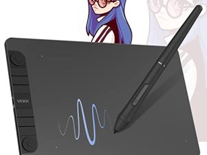 جهاز لوحي للرسم VEIKK VK1060PRO ، جهاز لوحي للرسم 10x6 بوصة مع عجلتين تمرير ، 6 مفاتيح سريعة ، إمالة قلم بدون بطارية لنظام Android Win Mac OS (8192 مستوى)