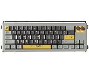 لوحة مفاتيح Shurikey ميكانيكية للألعاب 65٪ مع مفتاح Varmilo EC V2 Ivy ، إضاءة خلفية LED بيضاء ، لوحة مفاتيح لاسلكية وبلوتوث لنظام التشغيل Windows Mac OS Android - Hanzo 001