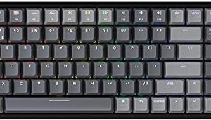 Keychron K4 بلوتوث لوحة مفاتيح ميكانيكية لاسلكية بإضاءة خلفية RGB LED ، 100 مفتاح قابل للتبديل السريع ، لوحة مفاتيح USB سلكية لألعاب الكمبيوتر ، إطار ألومنيوم لنظام التشغيل Mac Windows ، Gateron Red Switch
