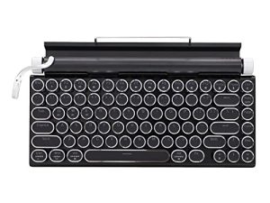 Adventurers Typewriter Style Retro Mechanical Keyboard LED Backlight 83 Keys Bluetooth 5.0 Blue Axis ، أجهزة كمبيوتر سطح مكتب / أجهزة كمبيوتر محمولة Mac / Mobile Punk Keys ، أسود ، 12.8 × 6.6 × 1.6 بوصة