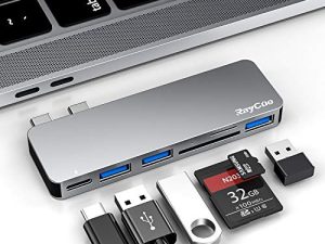 ملحقات MacBook Pro / Air USB مع 3 منافذ USB 3.0 وقارئ بطاقات TF / SD ومنفذ Thunderbolt 3 PD ومحول USB C لجهاز MacBook Pro / Air 13 "15" 16 "متوافق مع MacBook Pro / Air 2021-2016
