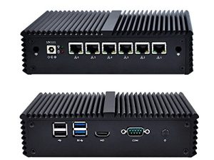 Qotom-Q515G6-S05 كمبيوتر صغير مجسم مع 6 جيجابت إيثرنت NIC إنتل سيليرون 3865U كمبيوتر