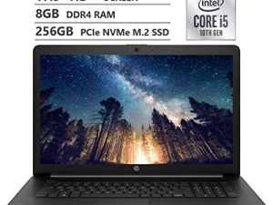 كمبيوتر محمول HP 2020 ، شاشة HD + 17.3 بوصة ، معالج Intel Core i5-1035G1 من الجيل العاشر يصل إلى 3.60 جيجاهرتز ، وذاكرة وصول عشوائي DDR4 بسعة 8 جيجابايت ، وذاكرة وصول عشوائي (PCIe NVMe M.2) بسعة 256 جيجابايت ، و DVD-RW ، و HDMI ، و Wireless-AC ، وبلوتوث ، و Windows 10 الصفحة الرئيسية ، أسود