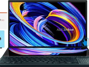كمبيوتر محمول ASUS ZenBook Pro Duo 15 للألعاب والأعمال (Intel i9-11900H 8-Core ، 32 جيجا بايت رام ، 1 تيرا بايت SSD ، RTX 3060 ، 15.6 بوصة 60 هرتز لمس Full HD (1920x1080) ، Win 11 Pro) مع MS 365 Personal ، Hub