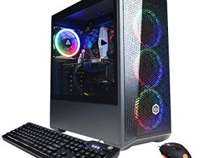 كمبيوتر ألعاب CyberpowerPC Gamer Xtreme VR ، Intel Core i5 11400F 2.6 جيجاهرتز ، AMD Radeon RX 6700 XT 12 جيجابايت ، 16 جيجابايت DDR4 ، 500 جيجابايت NVMe SSD ، 1 تيرابايت HDD ، WiFi جاهز و Windows 10 Home (GXiVR8480A9 ، أسود)