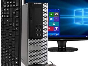 كمبيوتر مكتبي ديل اوبتيبليكس 9020 ، معالج انتل كور i5-4570 بسرعة 3.2 جيجاهرتز ، ذاكرة وصول عشوائي 8 جيجابايت ، قرص صلب 1 تيرابايت ، لوحة مفاتيح وماوس ، شاشة 17 بوصة (تختلف العلامات التجارية) ، DVD-RW ، Windows 10 (تم تجديده)