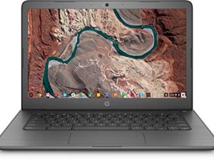 HP 14-CA023NR Chromebook 14 "IPS HD (1366x768) Intel Celeron N3350 و Intel HD Graphics 500 و 4 غيغابايت من ذاكرة الوصول العشوائي ومحرك أقراص ثابتة eMMC بسعة 32 غيغابايت ونظام تشغيل Chrome ورمادي السبورة (تم تجديده)