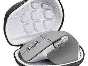 جراب سفر صلب co2CREA بديل لماوس لوجيتك MX Master 3 / Master 2S اللاسلكي المتقدم (جراب أسود + أبيض داخلي)