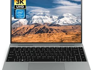 كمبيوتر محمول يعمل بنظام Windows 10 Home ، XOPPOX 2022 أحدث أجهزة كمبيوتر محمولة 13.5 بوصة UHD 3000 x 2000 شاشة شفافة مع Intel Celeron N4020 Dual Core 8GB RAM 128GB SSD للطلاب مكتب المدرسة ، رمادي