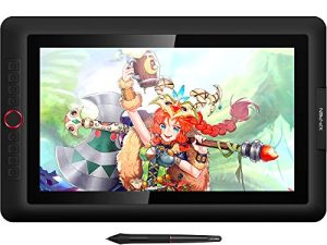 XPPen Artist15.6 Pro قلم كمبيوتر لوحي للرسم شاشة 15.6 بوصة جهاز لوحي للرسومات بشاشة رسم بتقنية مغلفة بالكامل مع وظيفة الإمالة والطلب الأحمر (120٪ sRGB) متوافق مع Windows و Mac و Chrome