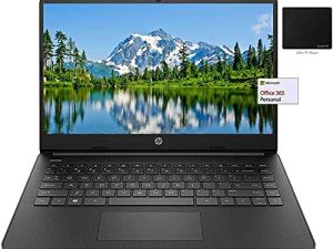 أحدث كمبيوتر محمول HP 14 بوصة عالي الدقة ، وحدة معالجة مركزية AMD ثنائية النواة ، ذاكرة وصول عشوائي DDR4 سعة 4 جيجابايت ، تخزين 192 جيجابايت (128 جيجابايت SSD + 64 جيجابايت eMMC) ، مكتب 365 لمدة عام واحد ، كاميرا ويب ، HDMI ، حزمة Windows 10 مع GalliumPi Mouseepad (أسود)