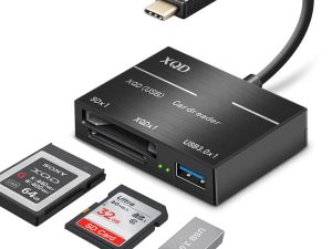 قارئ بطاقات USB C XQD ، قارئ بطاقات USB 3.0 SD (HC / XC) / كتابة موصل قارئ بطاقة ذاكرة فلاش SD بسرعة 5 جيجابت في الثانية مع بطاقات Sony XQD G Series Lexar XQD متوافقة مع بطاقة علامة USB متوافقة مع MacBook Windows / Mac OS