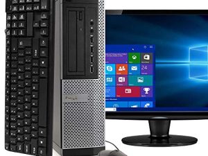 حزمة الكمبيوتر المكتبي Dell Optiplex 7010 - Intel Quad Core i5 3.2GHz و 8GB RAM و 500GB HDD و 17 Inch LCD و DVD و WiFi ولوحة المفاتيح والماوس و Windows 10 (تم تجديده)