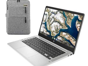 كمبيوتر محمول HP 2021 Chromebook 14 بوصة عالي الدقة 1080P ، معالج Intel Celeron N4000 ثنائي النواة ، 4 جيجابايت LPDDR4 ، سعة تخزين 32 جيجابايت eMMC ، كاميرا ويب ، WiFi 5 ، Chrome OS / ملحقات أسطورية