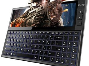 Fagomfer FICIHP K1 12.6 "شاشة محمولة تعمل باللمس لوحة مفاتيح ， 98 مفتاحًا نحيفًا للغاية RGB لوحة مفاتيح مقصية صغيرة الحجم ، قم بالتوصيل والتشغيل USB-C لوحة مفاتيح شاشة مقسمة متعددة الوظائف لنظام التشغيل Windows / Mac / Android