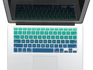 Batianda New Ombre Color Keyboard Cover حامي غطاء سيليكون للإصدار القديم MacBook Air 13 "MacBook Pro 13" 15 "17" (مع أو بدون شاشة Retina) - أخضر متدرج