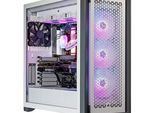 كمبيوتر محمول Velztorm White Aciex 12th Gen CTO للألعاب (Intel i9-12900K 16-Core ، GeForce RTX 3050 8GB GDDR6 ، 16 جيجا DDR5 ، 512 جيجا بايت PCIe SSD + 1 تيرا بايت HDD ، 360mmAIO ، مراوح RGB ، 1000 واط PSU ، Win10Home) VELZ0064