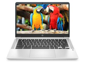 HP Chromebook 14-inch HD Laptop، Intel Celeron N4000، 4 GB RAM، 32 GB eMMC، Chrome (14a-na0070nr، Forest Teal)