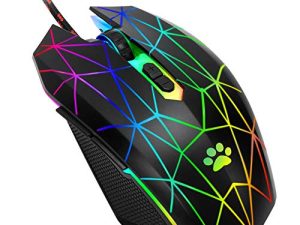FUWANG USB ماوس سلكي ، ماوس كمبيوتر بصري RGB ، 7200 نقطة في البوصة مكتب وفأرة منزلية ، 7 أزرار ممتازة ومحمولة ، فأرة كمبيوتر سلكية لأجهزة الكمبيوتر التي تعمل بنظام Windows ، والكمبيوتر المحمول ، والكمبيوتر المكتبي ، والكمبيوتر المحمول ، أسود