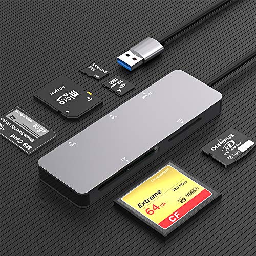 قارئ بطاقة USB SD ، محول قارئ بطاقات الذاكرة Rocketek 5 في 1 USB 3.0 قراءة وكتابة سرعة تصل إلى 5 جيجابت في الثانية قراءة 5 بطاقات في وقت واحد لبطاقة CF XD SD M2 TF MS Mico لنظام التشغيل Mac OS و Windows و Linux و Chrome قارئ بطاقة USB SD ، محول قارئ بطاقات الذاكرة Rocketek 5 في 1 USB 3.0 قراءة وكتابة سرعة تصل إلى 5 جيجابت في الثانية قراءة 5 بطاقات في وقت واحد لبطاقة CF XD SD M2 TF MS Mico لنظام التشغيل Mac OS و Windows و Linux و Chrome